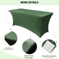 thumbnail image 3 of Mantel Obstal Stretch Spandex 180 x 75 x 75 cm, color verde negruzco, 3 of 8