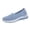 Womens Casual Shoes # Blue, variant on Womens Walking Shoes Closed Toe Slip On Breathable Knit Mesh Upper Scalloped Collar Edge Textured Pattern Lightweight Sporty Thick Sole Daily Activewear Sneakers