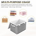 thumbnail image 6 of Yayeee Collapsible Cube Storage Bin with Lid Fabric Closet Decorative Basket with Handles, Black and White Geometric, 6 of 7
