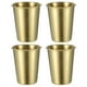 thumbnail image 1 of Xiao Hua Juego de 4 vasos de cerveza de acero inoxidable para vino, café, té y bebidas frías, vaso de agua fría de una sola capa para acampar al aire libre, dorado, 500 ml, 1 of 5