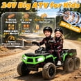 thumbnail image 6 of Akaber Kids Ride On Car for 3-9, 24V 4x200W Motors Ride on Toy with Remote Control, LED Lights, 18" Leather Seat, Rear Storage Basket, 6 of 10