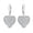 CZ Heart, variant on Women's Twisted Drop Earring 925 Sterling Silver Post Twisted Dangle Fish-Hook Linear Marquise French-Wire Earrings 38mm
