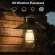 thumbnail image 4 of Vintage hanging metal solar lantern with warm LED lights for garden, patio, tree, solar lighting for landscape,, 4 of 5