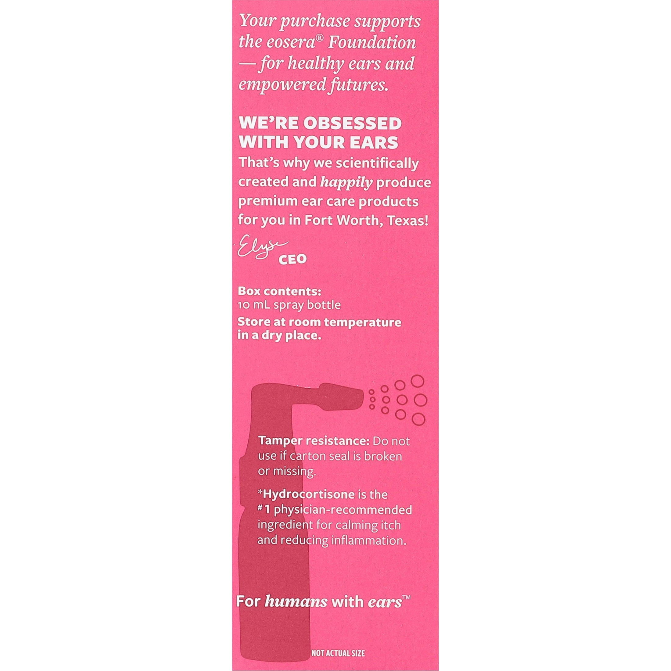 (2 pack) Eosera Ear Itch MD Plus Anti-Itch Ear Drops with 1% Hydrocortisone, 10 mL