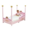 KidKraft Princess Toddler Four-Poster Wood Bed, Pink