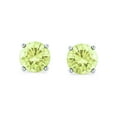 thumbnail image 2 of Bling Jewelry Womens 1Ct Round CZ Stud Earrings Sterling Silver 7MM Birth Month Colors, 2 of 6