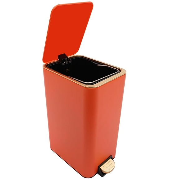 Step Trash Can Trash Can with Soft-Close Lid and Foot Pedal Stainless Steel Garbage Can for Kitchen Bathroom Bedroom Living Room(3.17Gal)