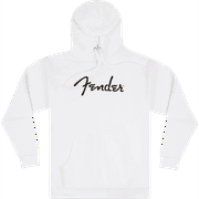 Fender Spaghetti Logo Olympic White Hoodie, Cotton/Poly Blend - Size Medium