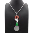thumbnail image 4 of iJewelry2 Ancient Egyptian Afro-American Colored ANKH Cross with Africa Motif Silver Tone Rope Chain Pendant Necklace 24'', 4 of 5
