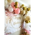 thumbnail image 2 of 8x6FT Birthday Backdrop Bohemian Pink Pampas Grass Floral Golden Dots Background Girls Party Decor Banner Suplies, 2 of 6