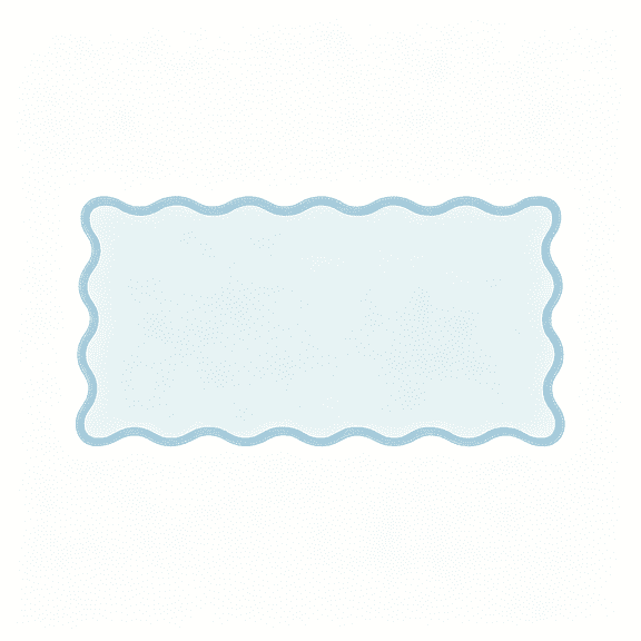 ICERUN Scalloped Desk Mat, 31.5" X 15.7", Pu Leather, Waterproof Anti-Slip, Cute Aesthetic Desk Pad for Office/Home/Game/Vanity (Blue, 31.5" X 15.7")