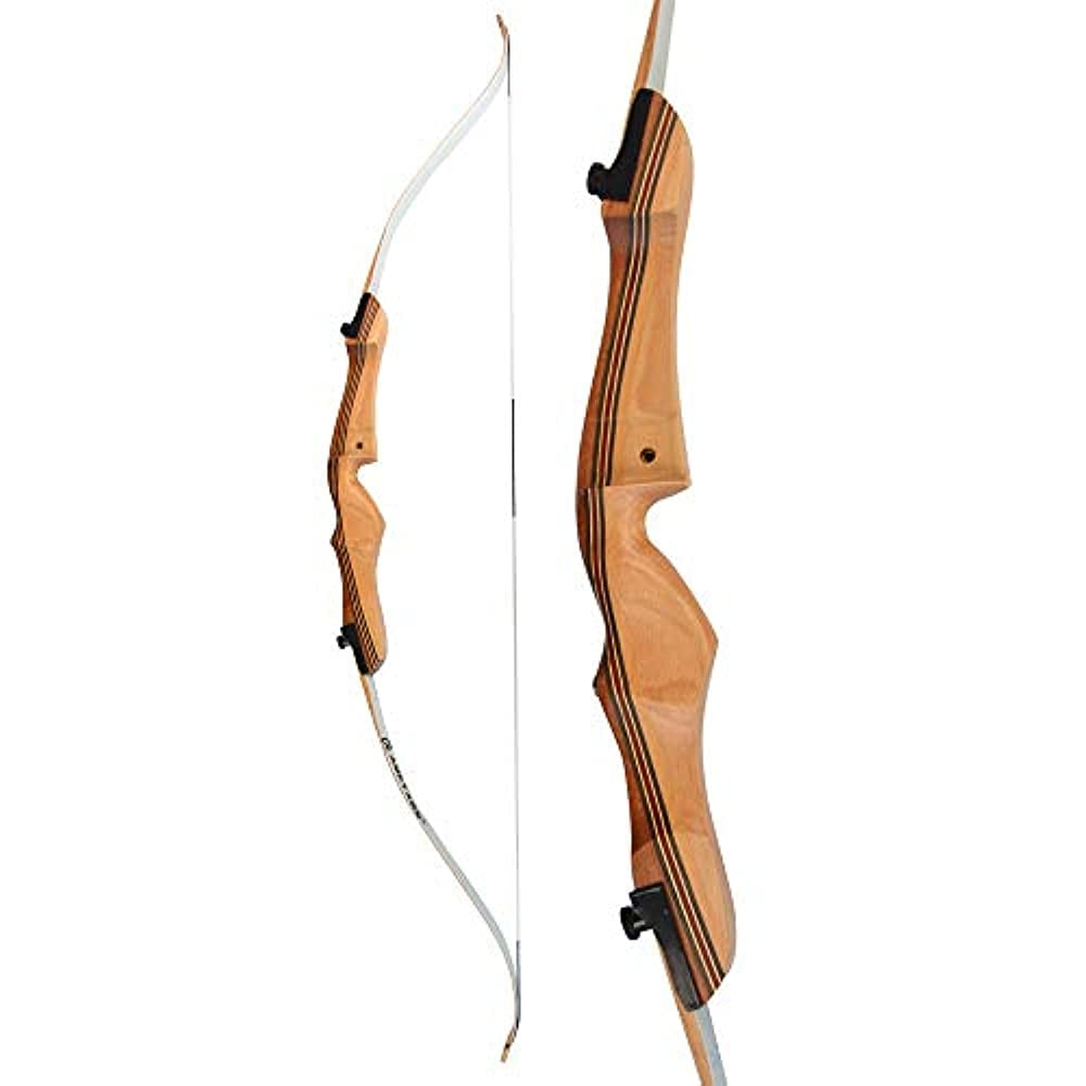 AMEYXGS 68 Inch Recurve Bow and Arrow Set Archery Hunting Bow Takedown  Longbow Kit 16-38lbs Right Handed Wooden Riser for Shooting Practice