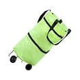 thumbnail image 2 of Matsuzay Bolsas de compras portátiles, bolso plegable con carrito de compras artesanal de tela Oxford y Metal Almacenamiento y organización del hogar verde, 2 of 6