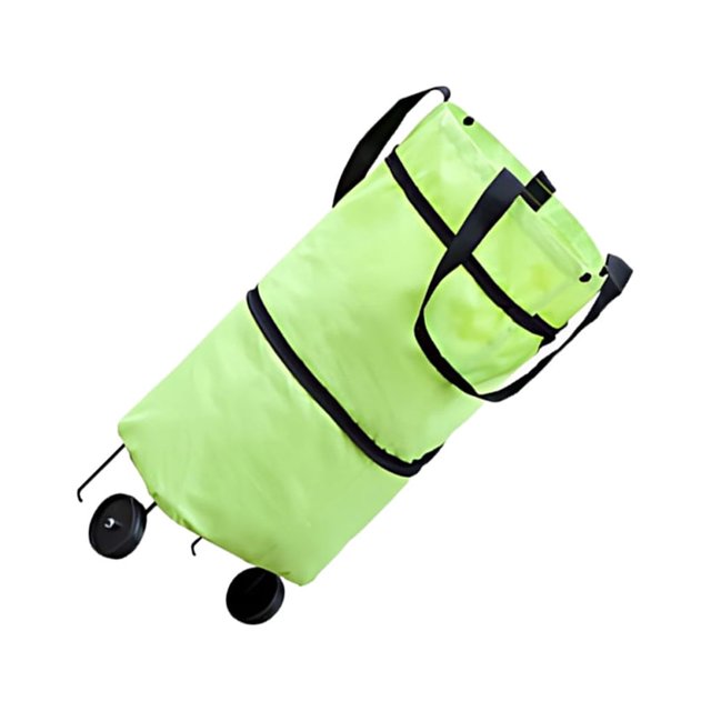 Moyic Bolsas de compras de gran capacidad, plegables y portátiles, de tela Oxford y de metal, fabricadas con tela Oxford Almacenamiento y organización del hogar verde