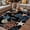 Black, variant on Black Blue Coastal Outdoor Rug for Patio/Deck/Porch, Non-Slip Large Area Rug 5 x 8 Ft, Summer Beach Coral Shell Starfish Seahorse Indoor Outdoor Rugs Washable Area Rugs, Camping Rug Carpet Runner
