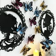 thumbnail image 6 of 24Pcs Halloween Butterfly Wall Sticker Window Decorations Wall Decorations for Home 3D Stickers Halloween Wall Decoration Butterfly Cake Toppers 3D Halloween Wall Sticker Decal, 6 of 8