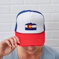 thumbnail image 6 of CafePress - Colorado Mountain Flag - Trucker Hat - Polyester Foam Front and Nylon Mesh Weave Back, 6 of 10