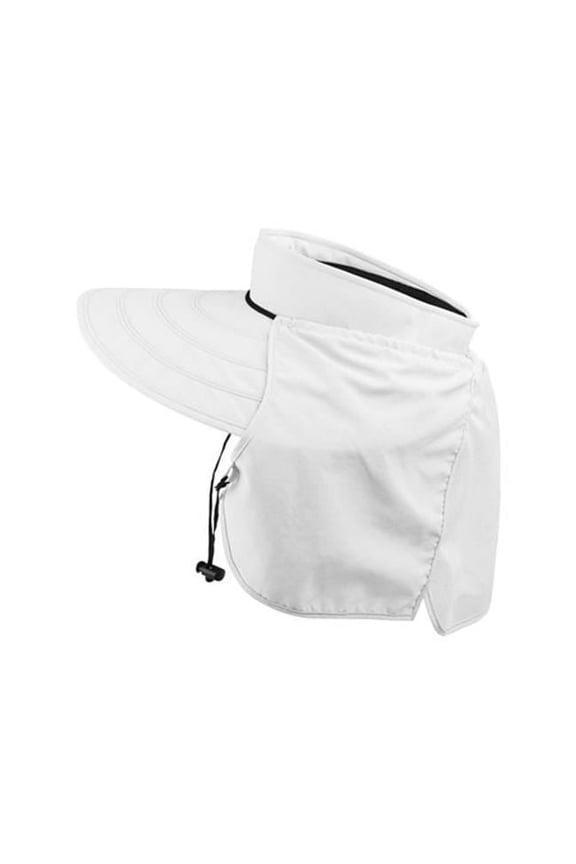 J7230 Taslon Womens UV Roll-Up Visor, White