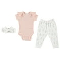 thumbnail image 2 of Kyle & Deena Baby Girl 3 PC Jogger Set, Sizes Newborn-9 Months, 2 of 2