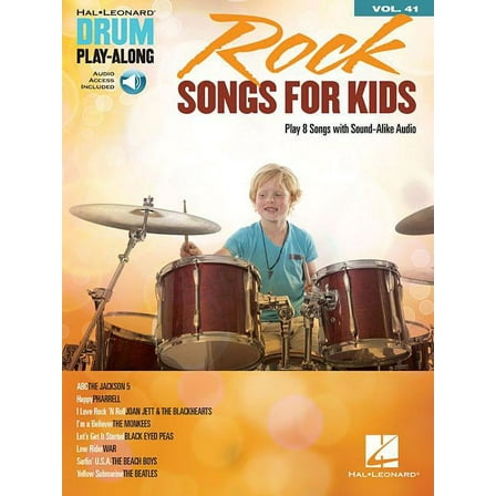 Rock Songs for Kids Drum Play-Along Volume 41 Book/Online Audio, (Paperback)
