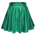 thumbnail image 4 of Lovskoo Women's High Waist Pleated Flared A-Line Mini Short Skirt Club Festival Outfits Green, 4 of 5