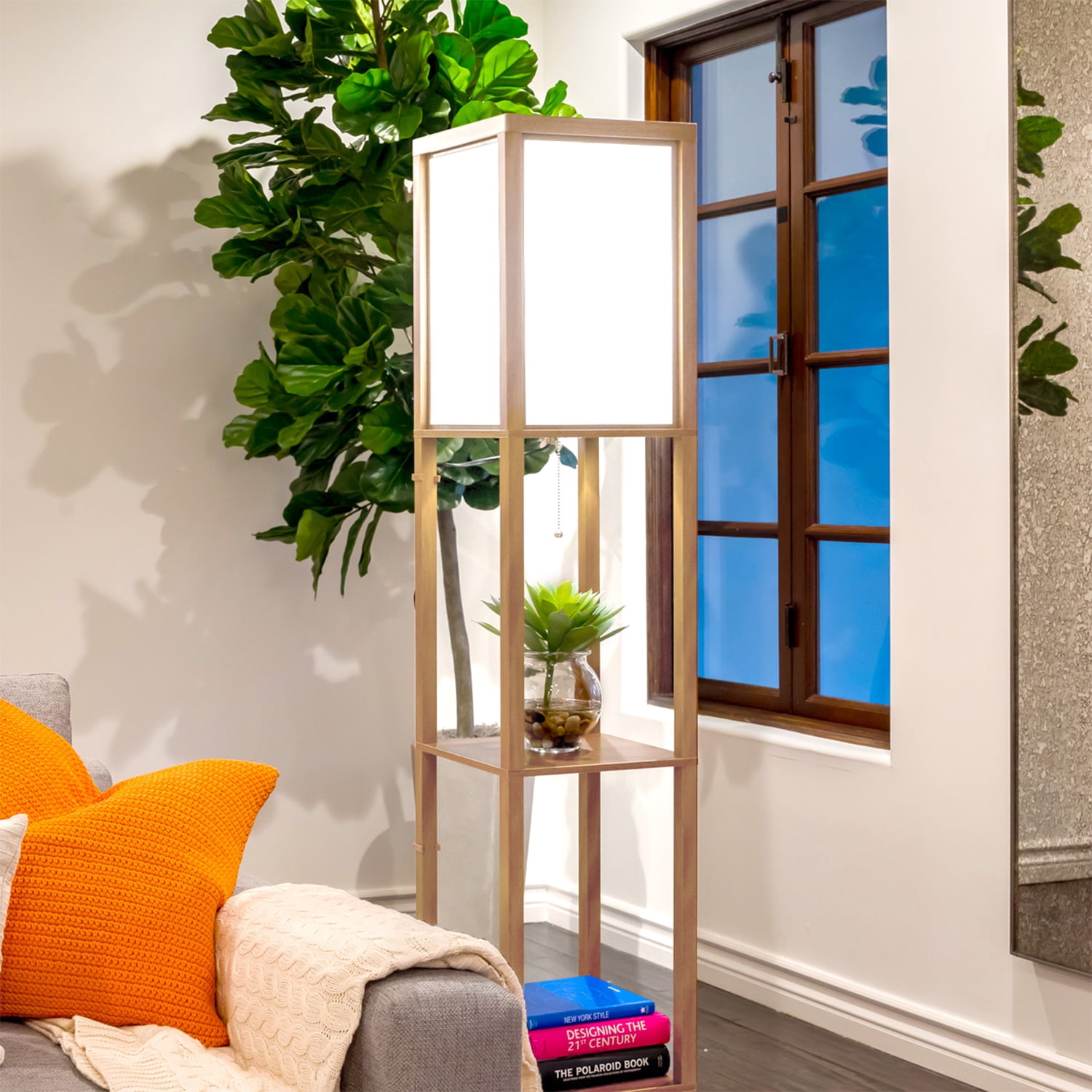 Lamp tower sale with shelves
