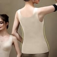 thumbnail image 5 of Women's Thermal Vest With Built In Bra Lace V Neck Fleece Lined Camisole, Thickened German Velvet Tank Top, Warm Winter Base Layer Underwear, Semi Fixed Cup Sleeveless Shirt, 5 of 5