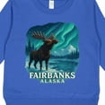 thumbnail image 3 of Inktastic Fairbanks Alaska Moose Northern Lights Scenic Art Toddler Sweatshirt, 3 of 4