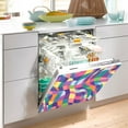 thumbnail image 2 of Yayeee Magnetic Dishwasher Cover for The Front Decoration Home Kitchen Machine Sticker Protector, Colorful Wavy Pattern, 2 of 6