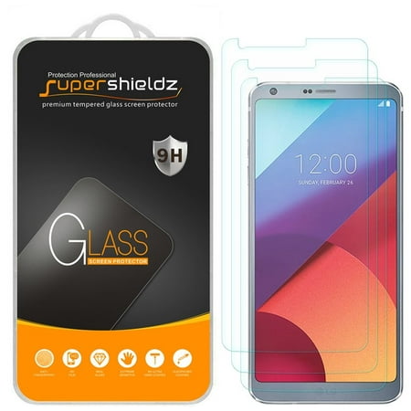 [3-Pack] Supershieldz for LG "G6 Plus" / LG G6+ Tempered Glass Screen Protector, Anti-Scratch, Anti-Fingerprint, Bubble Free