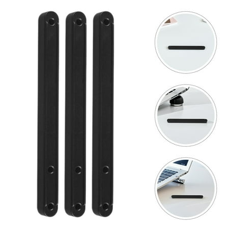 Niceauty drawer glides bottom mount Drawer Slide Black Plastic 12Pcs