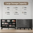 thumbnail image 6 of FANRAL 7 Drawer Dresser for Bedroom,Wood Modern Chest of Drawers with X-Shaped Sturdy Base,Black Dresser, 6 of 8