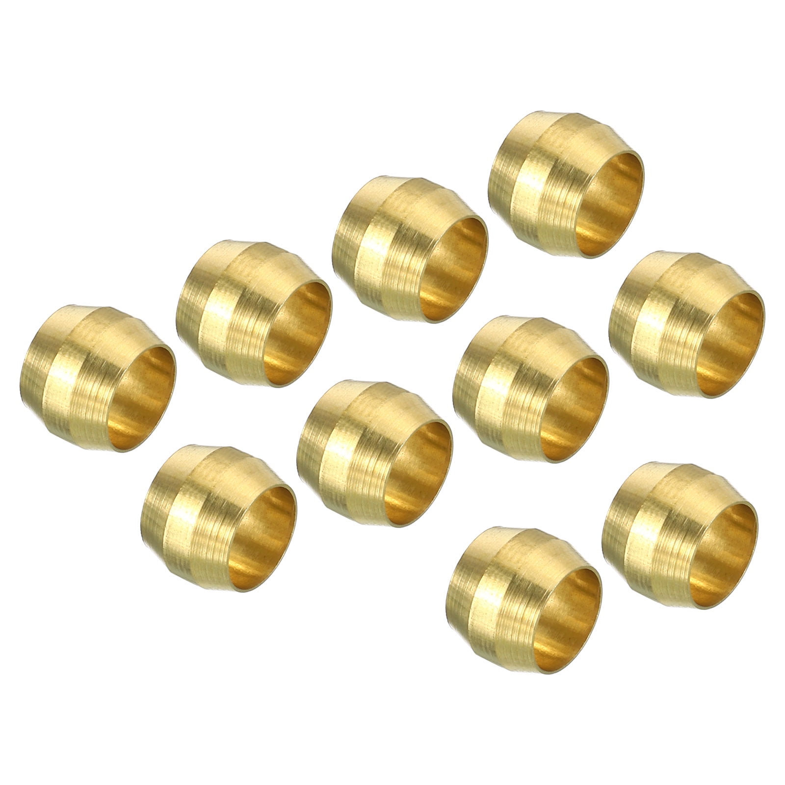 Uxcell 6mm Tube OD Brass Compression Sleeves Ferrules 60 Pcs Brass ...