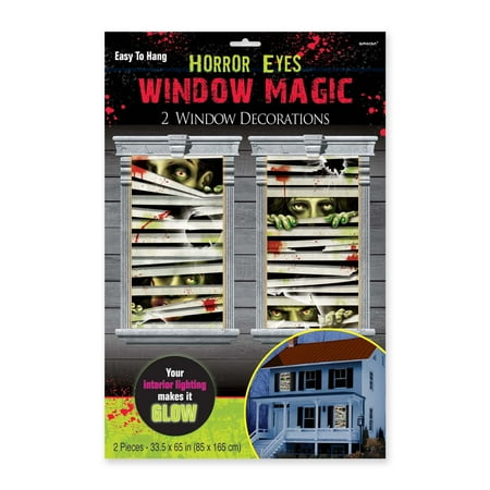 UPC 013051372330 product image for 2 Piece Halloween Themed Horror Eyes Window Decorations | upcitemdb.com