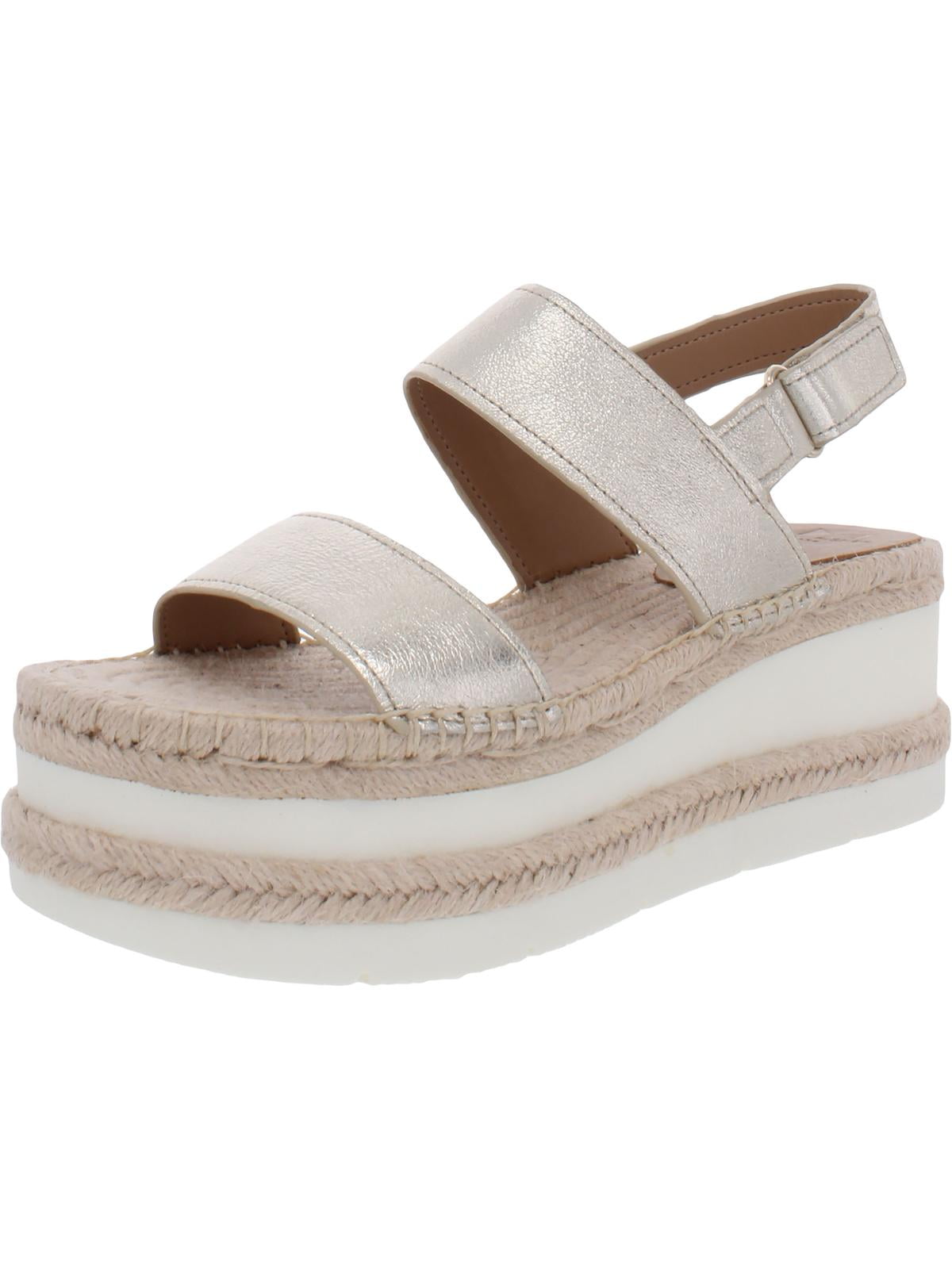 Marc Fisher LTD Womens Gallia Suede Wedge Sandals Gold 7.5 Medium (B,M) -  Walmart.com