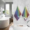 thumbnail image 6 of SKYSONIC LGBT Flag Patterned Hand Towels 2 PCS, Cotton Bath Towel for Drying Face Hands Body ,Absorbent Lightweight Towels for Bathroom Ktichen Travel Gym, 16"x28", 6 of 7