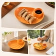 thumbnail image 4 of Dumpling Serving Plate with Built-in Sauce Compartment Divided Snack Dish for Kitchen Dining Table Appetizer Sushi Dessert Home Daily Use Party Supplies, 4 of 7