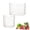 1S+1L, variant on Crystal Clear Freezer Storage Bins, Cleard Plastic Bins for Refrigerator and Pantry, Stackable Kitchen Cabinet Organizer with Handles