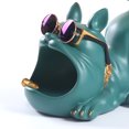 thumbnail image 3 of Bandeja Almacenamiento Escultura Perro Pit Bull Artesanías Resina para Adorno Mesa (verde), 3 of 9