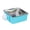 Blue, variant on LUDLZ Pet Hanging Food Bowl Mounted Small Stainless Steel Bowl with Bolt Holder for Pets
