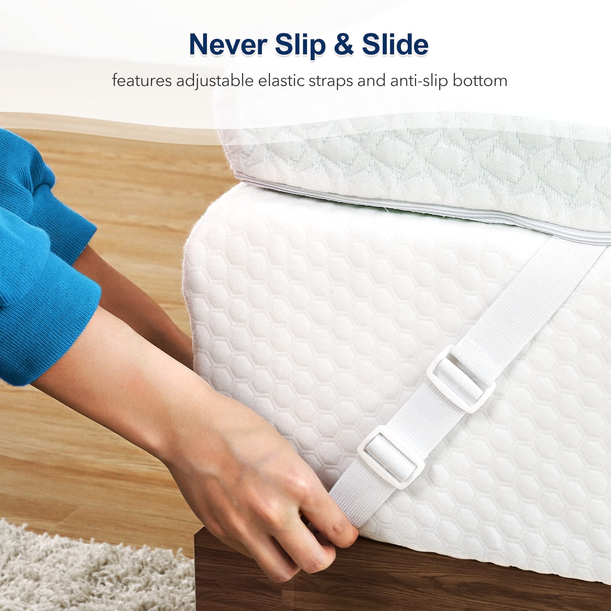 CuisinSmart 2 inch Non-Slip Twin Memory Foam Mattresses