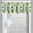 thumbnail image 4 of Ambesonne Leaves Valance & Curtain, Monstera and Fern Foliage, 55"x30", Green Pale Green White, 4 of 7