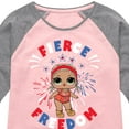 thumbnail image 3 of LOL Surprise! Americana - 4th of July - Fierce Freedom - Toddler & Youth Girls Raglan Graphic T-Shirt, 3 of 5