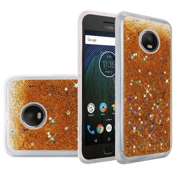 GSA Liquid Quicksand Glitter case For Motorola Moto G5 Plus XT1687 Gold