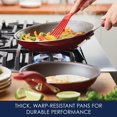 thumbnail image 4 of Rachael Ray Cook + Create Nonstick Frying Pans/Skillet Set, 9.5 Inch and 11.75 Inch, Red, 4 of 8