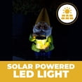 thumbnail image 3 of Gnome Solar Powered Led Outdoor Decor Garden Light, 6" W X 13" H (Yellow Hat), 3 of 8