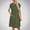 Army, variant on USSUMA Dresses for Women 2025 Casual Spring Summer Dresses Short Sleeve Crew Neck Casual Solid Color Raglan Dress with Pocket Linen Maxi Dress Casual Dress Travel Army Green Dress Size-M