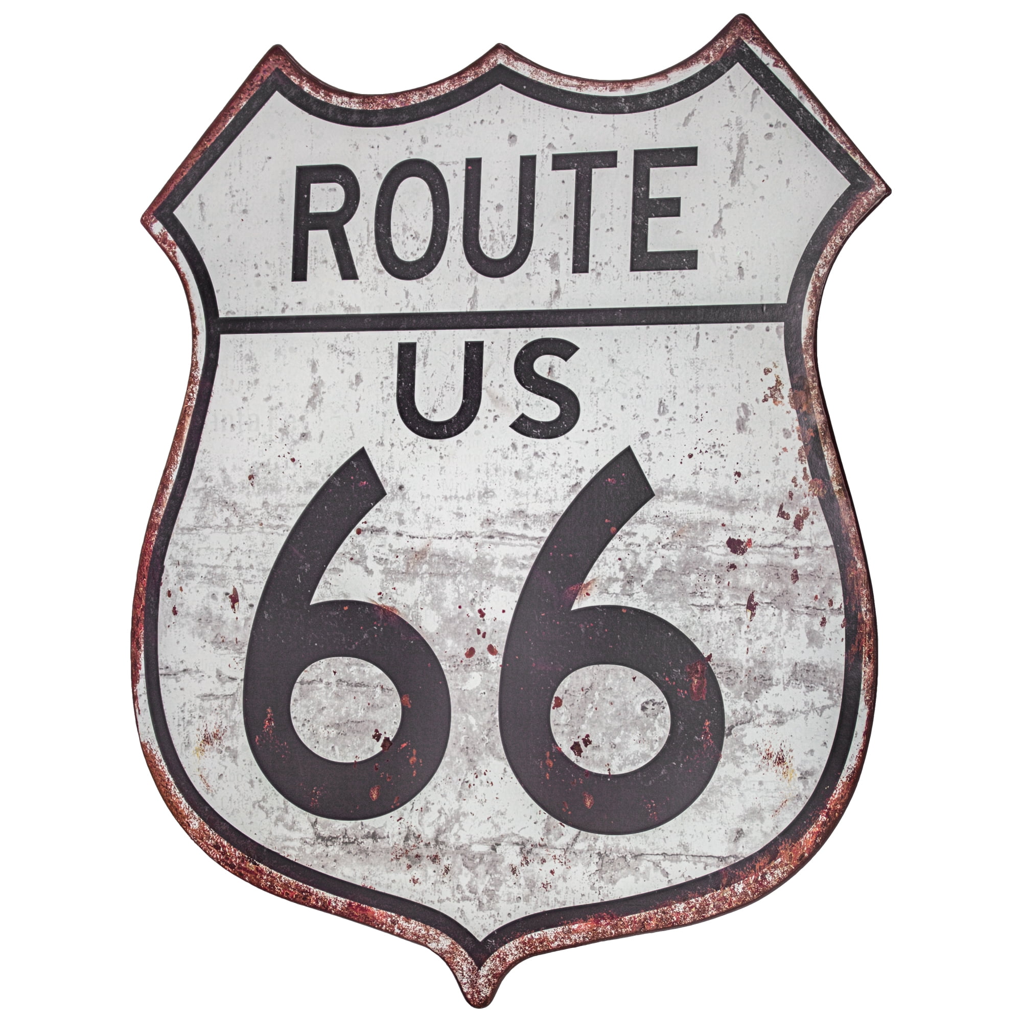 Historic Route 66 Cast Iron Plaque Sign Antique Rustic Vintage Embossed Finish 