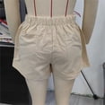 thumbnail image 1 of Pantalones cortos de verano para mujer, pantalones cortos elásticos de cintura media con cierre de cordón, pantalones cortos casuales con bolsillos laterales, 1 of 3