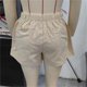 thumbnail image 1 of Pantalones cortos de verano para mujer, pantalones cortos elásticos de cintura media con cierre de cordón, pantalones cortos casuales con bolsillos laterales, 1 of 3